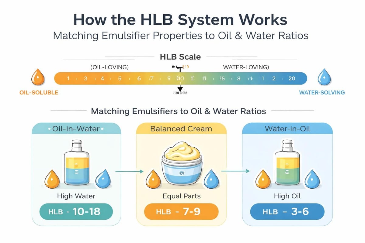 HLB system for emulsifier selection