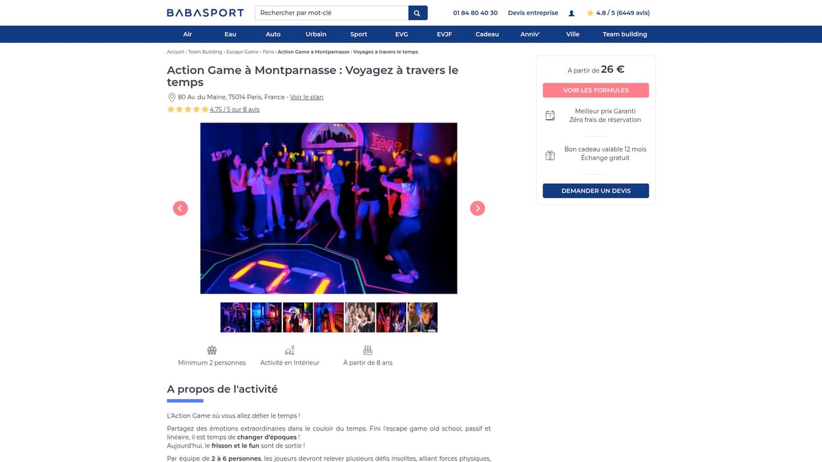 8 Idées Originales D’Activité A Faire En 2025 - Action Game : Voyagez à Travers le Temps