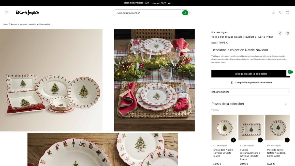 7 Ideas De Vajilla Mesa De Navidad Para Decorar En 2026 - Vajilla por piezas Natale Navidad El Corte Inglés