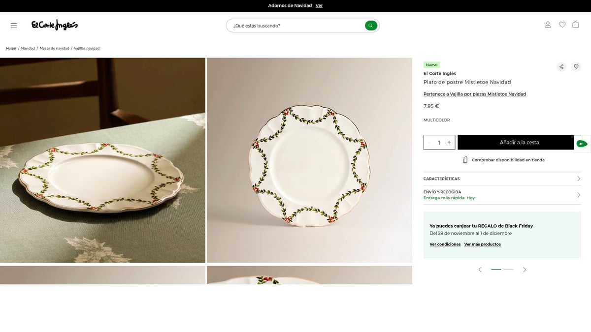 7 Ideas De Vajilla Mesa De Navidad Para Decorar En 2026 - Vajilla Mistletoe Navidad El Corte Inglés