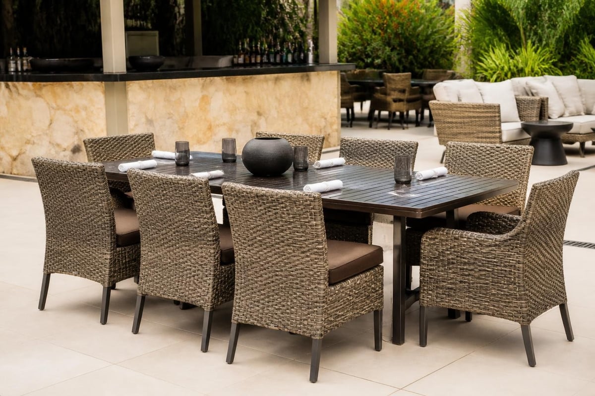 Synthetic rattan dining furniture benefits