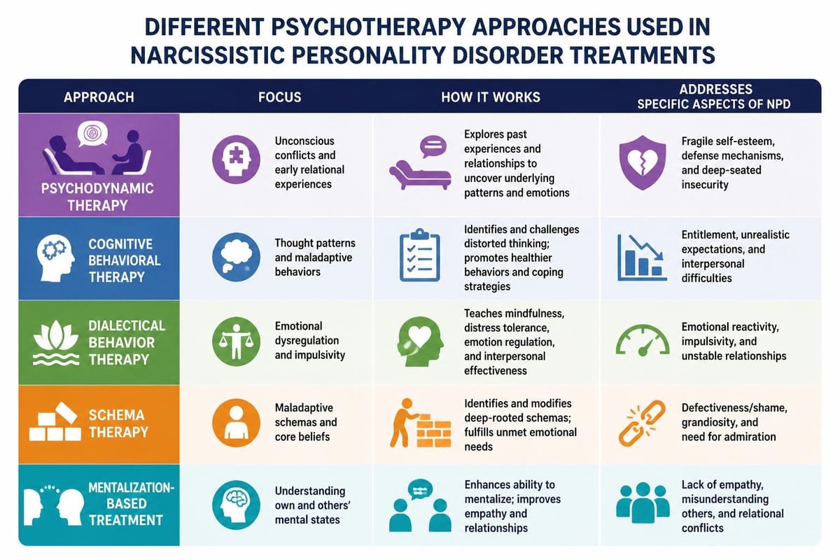 Types of psychotherapy for NPD