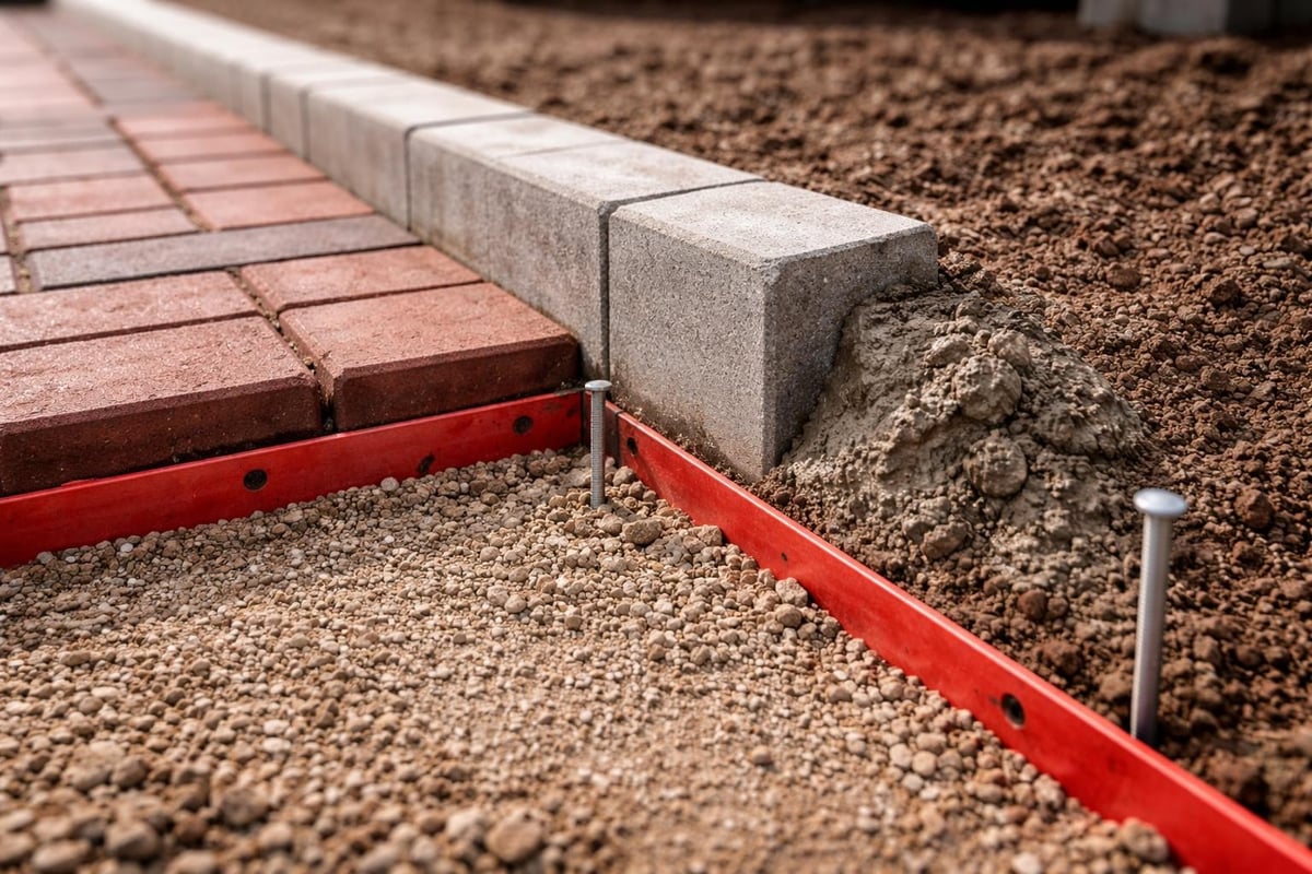 Driveway kerbing structural support