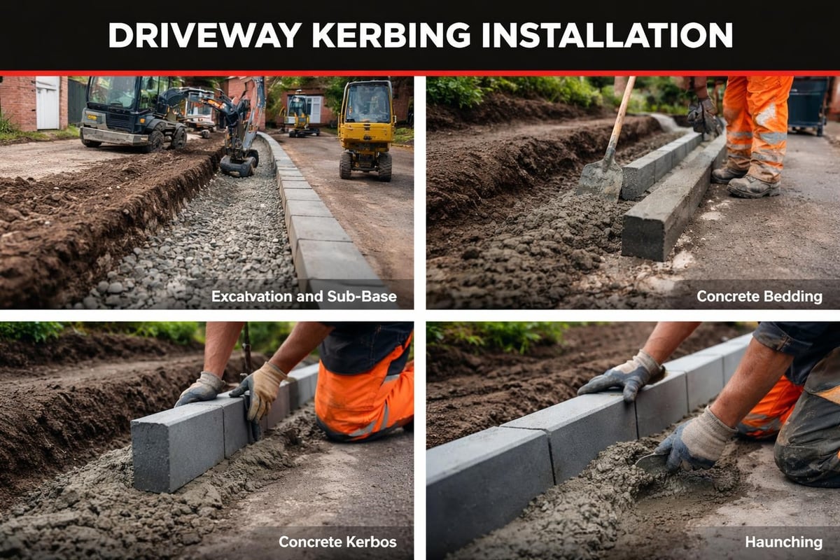 Kerbing installation steps