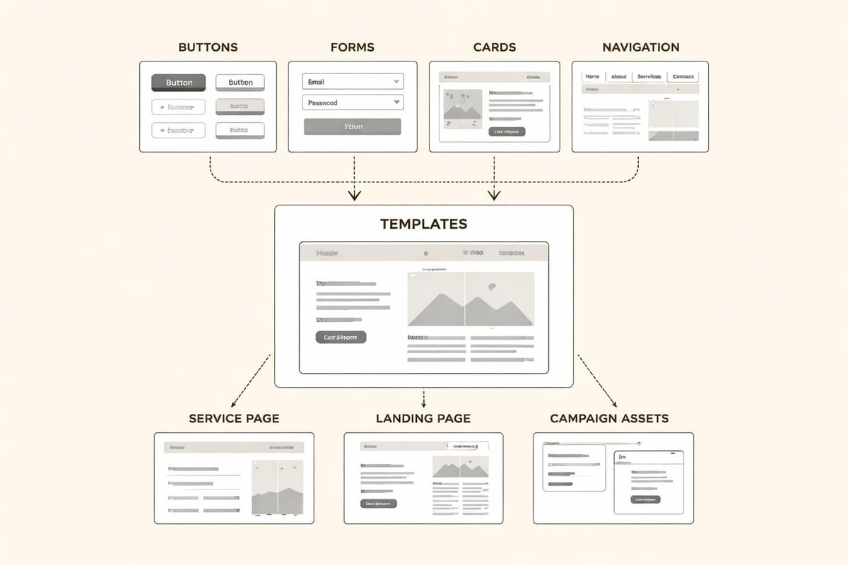 Component systems for marketing design