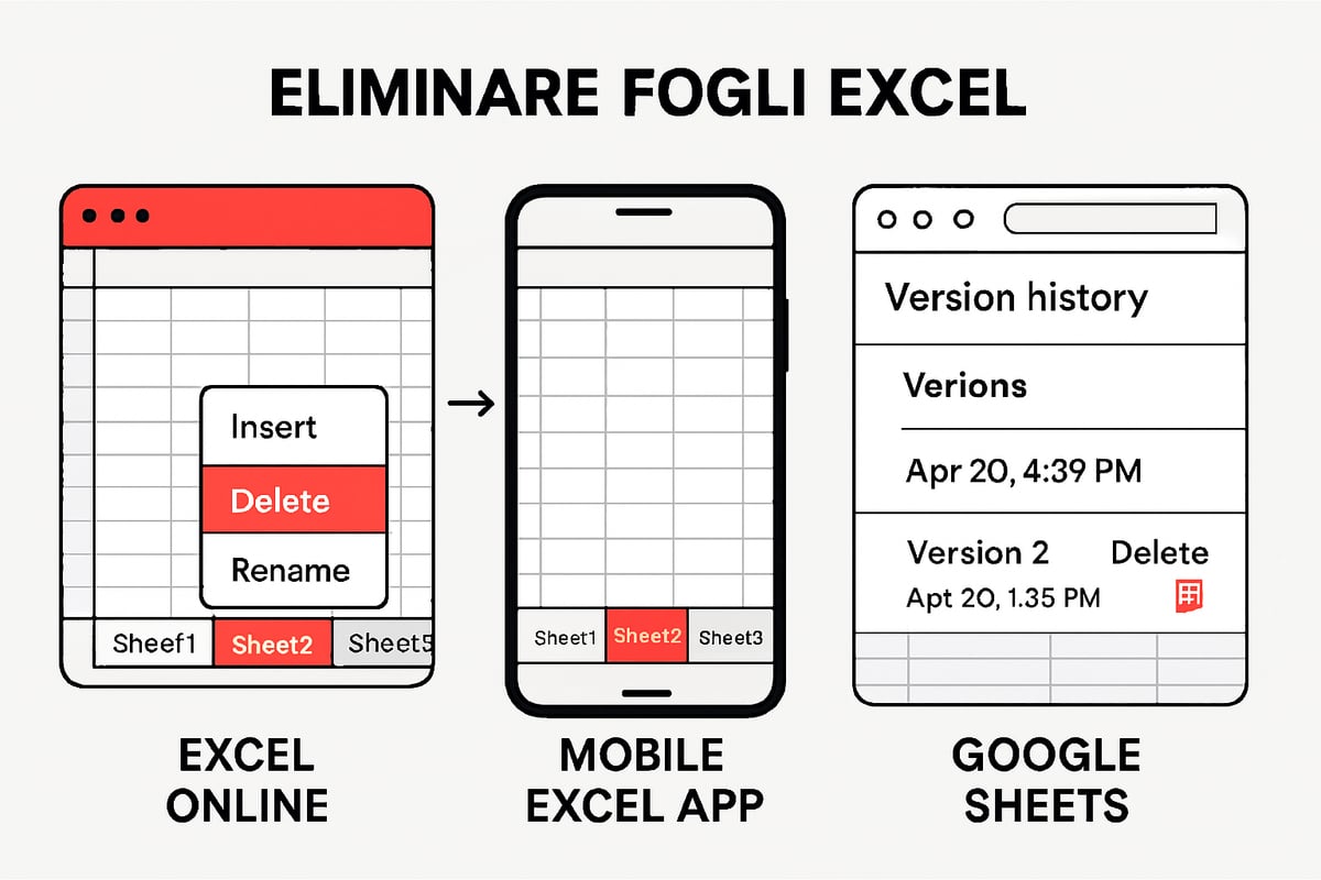 Guida Completa: Eliminare Fogli Excel Facilmente nel 2025 8 Eliminare Fogli Excel su Altre Piattaforme: Web, Mobile e Google Sheets