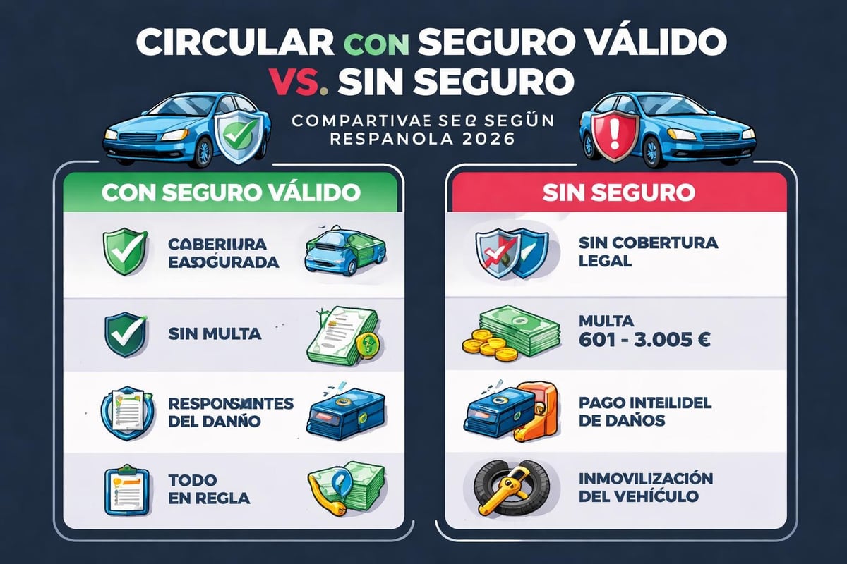 Seguro de mi moto: guía completa para asegurarla en 2026 1 Consecuencias legales de circular sin seguro de moto