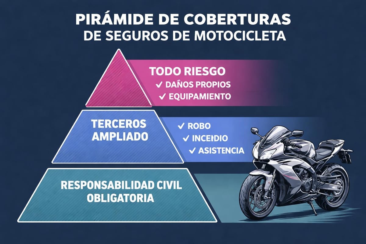 Seguro de mi moto: guía completa para asegurarla en 2026 2 Niveles de protección en seguros de moto
