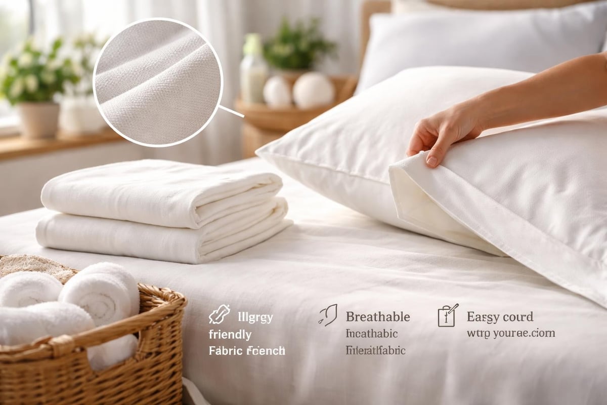 Hypoallergenic bed linen features