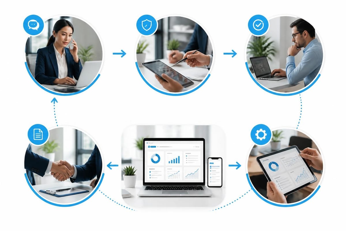 Contract management workflow stages