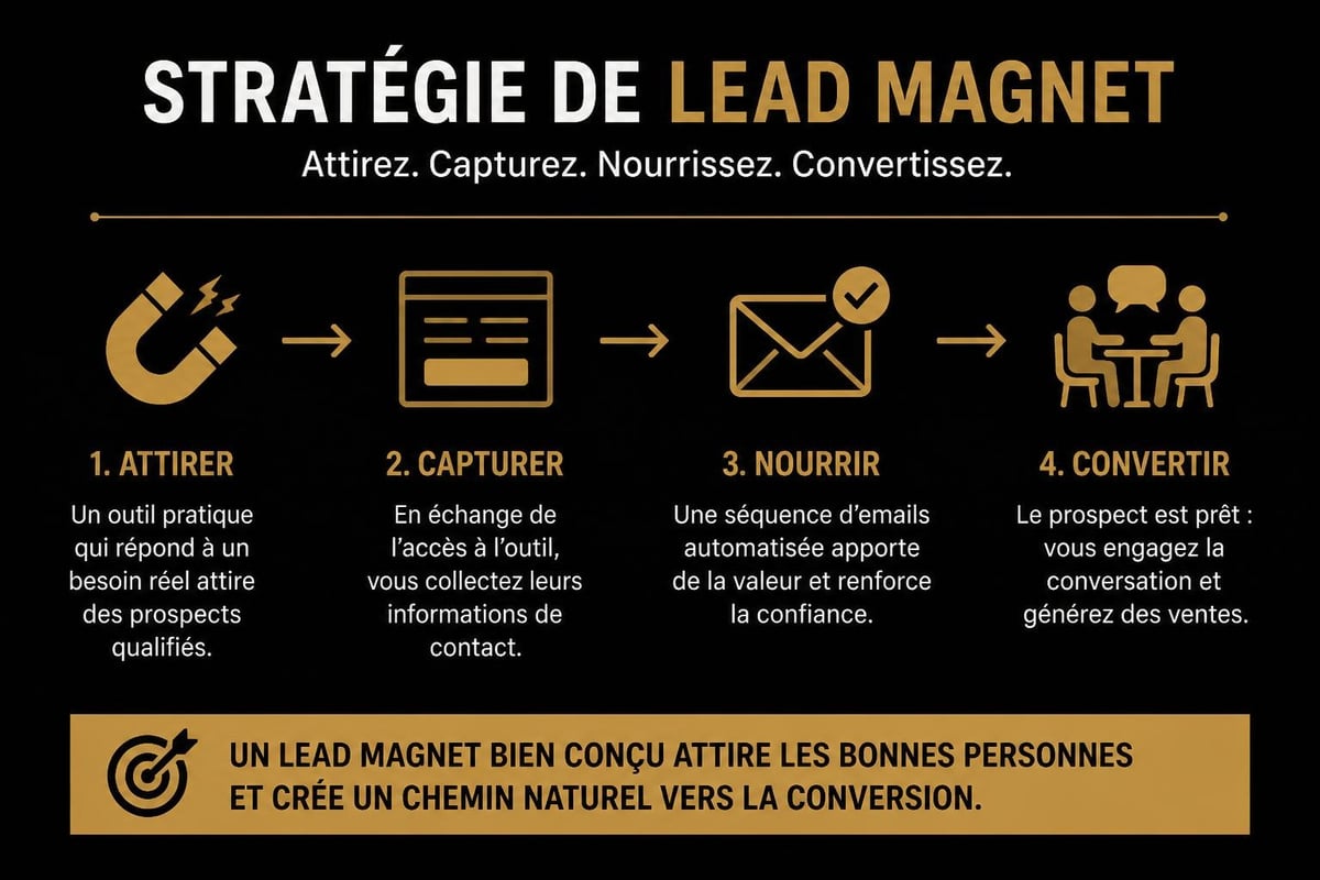 Lead magnet conversion funnel