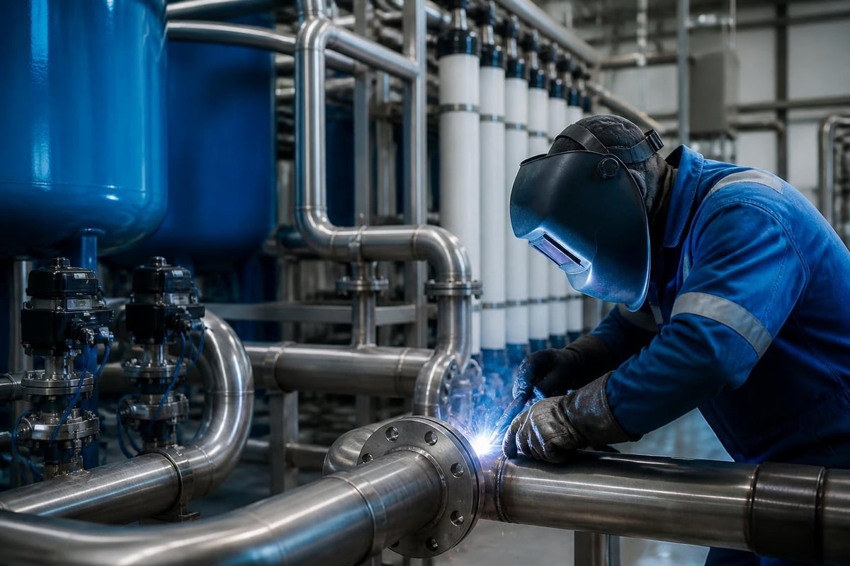 Water treatment system fabrication components