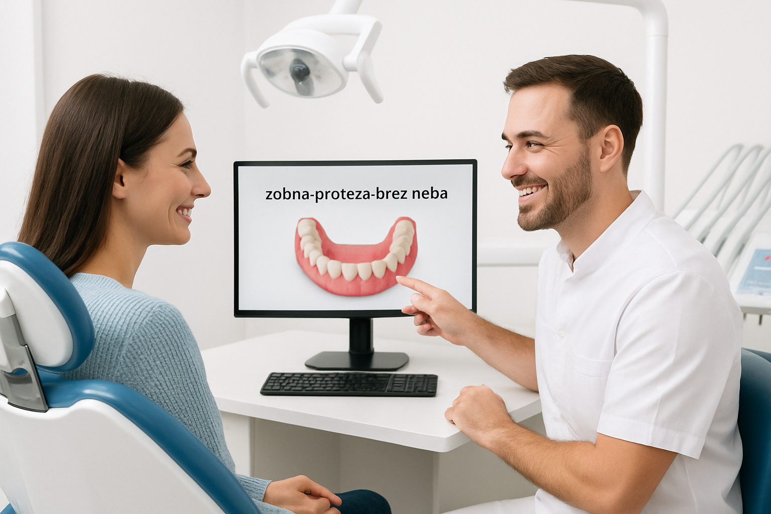 Postopek pridobitve zobne proteze brez neba: Korak za korakom
