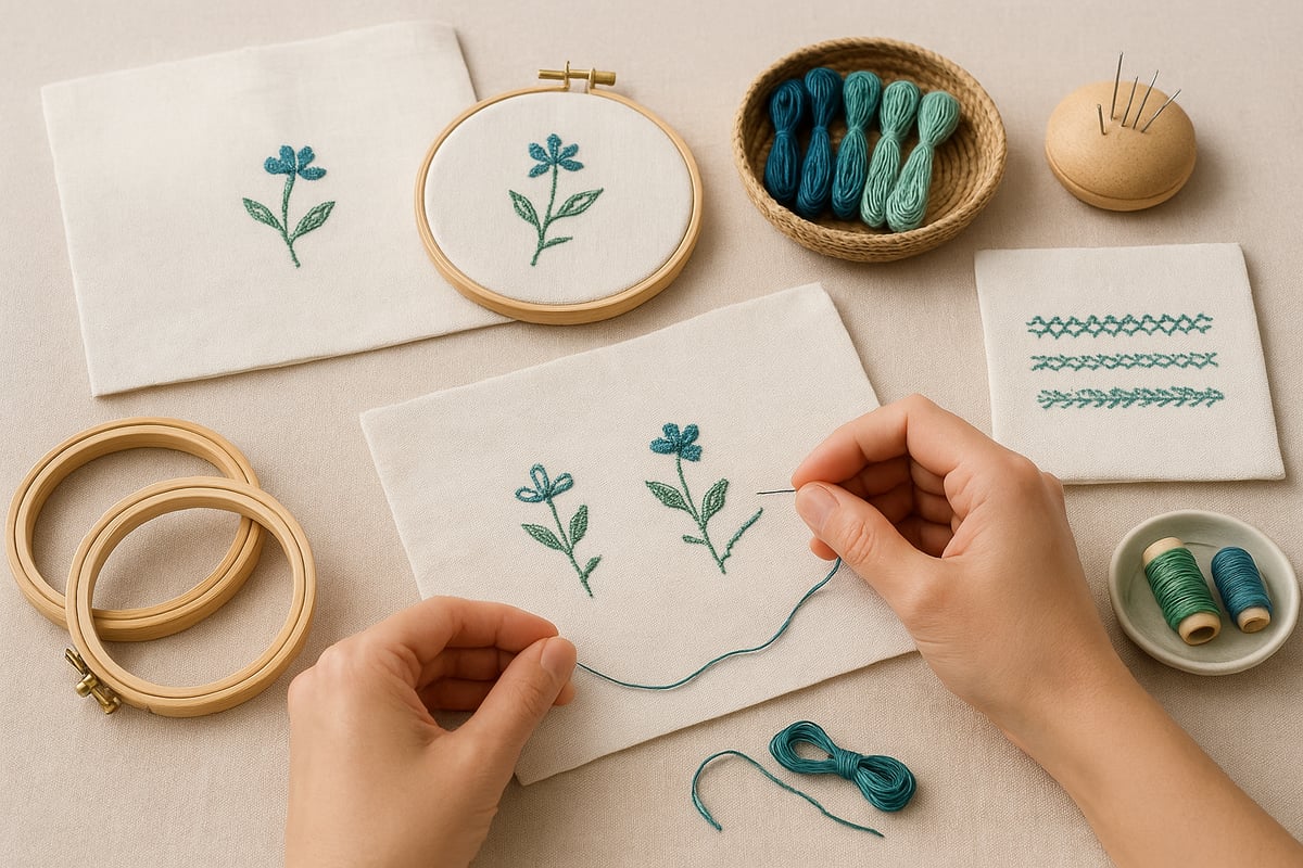 Técnicas Fundamentales de Bordado para Servilletas