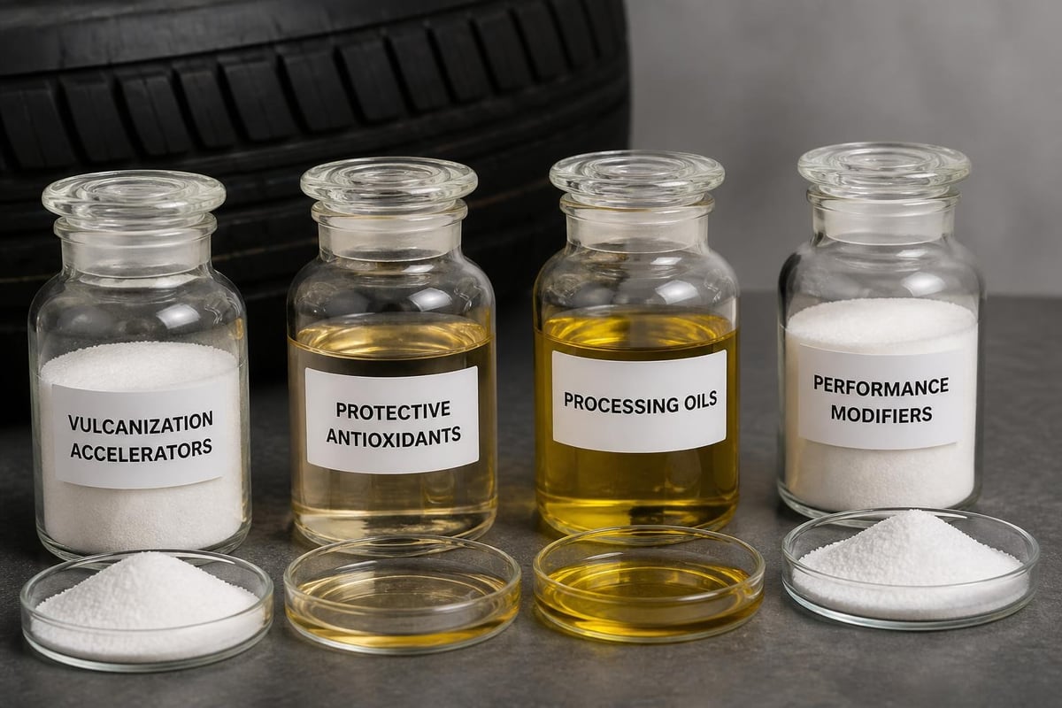 Tires Material: Complete Guide to Modern Tire Composition 3 Chemical additives in tires