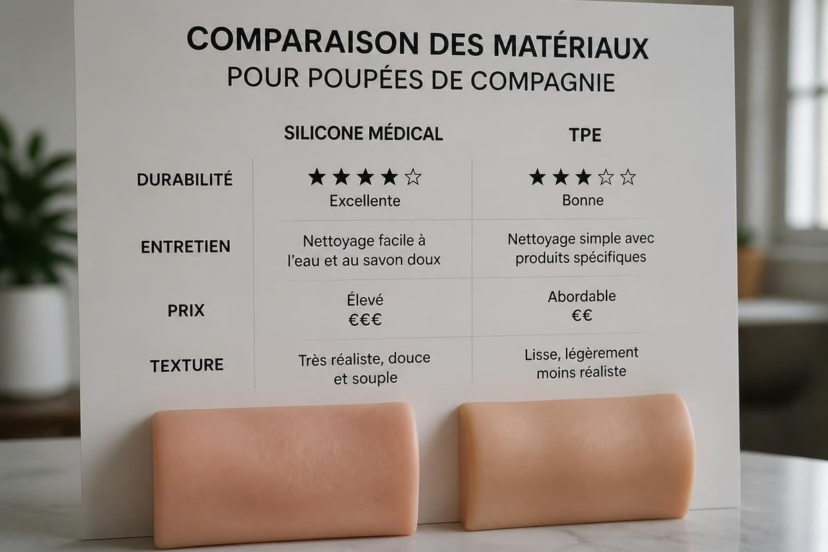 Comparison silicone versus TPE materials