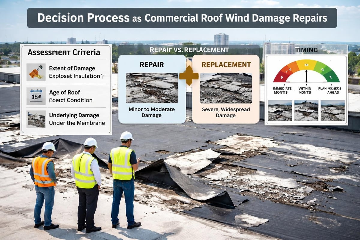 Wind damage repair decision tree