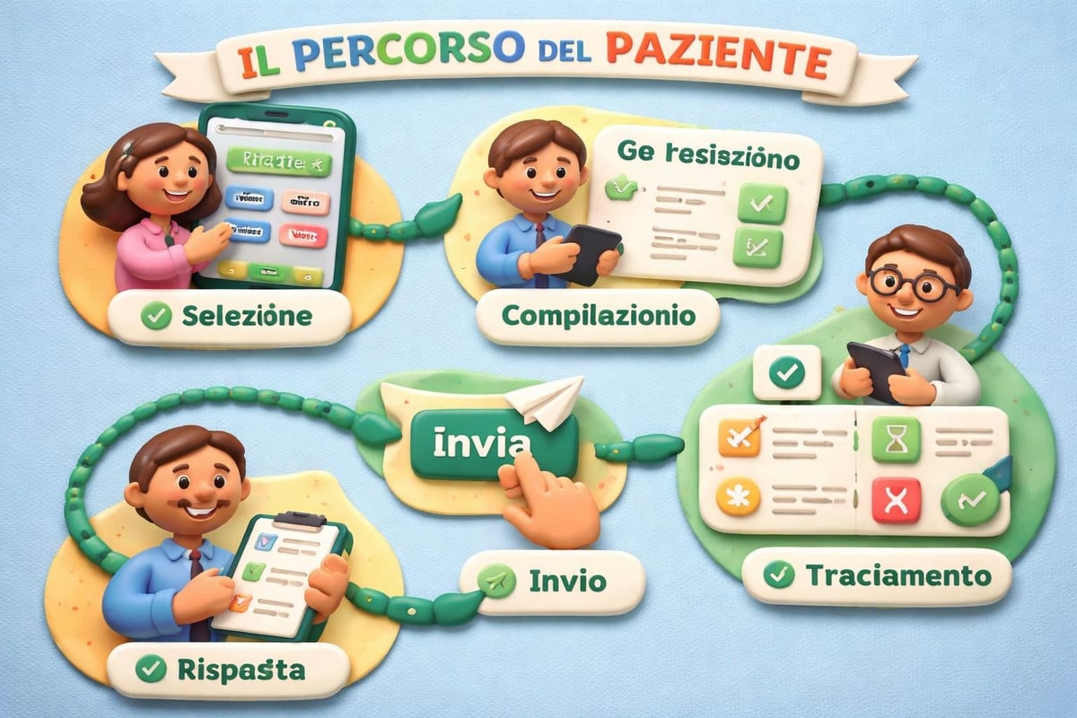 Esperienza paziente con richieste guidate