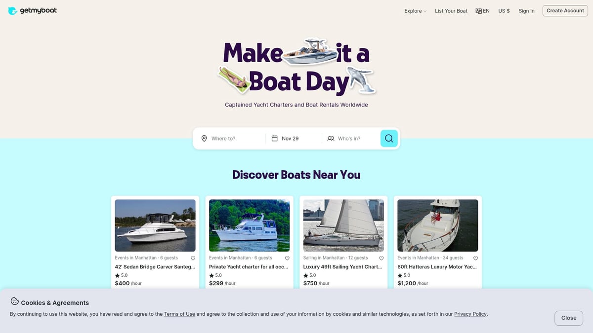 7 Amazing Boat To Hire Near Me Options for 2025 - GetMyBoat