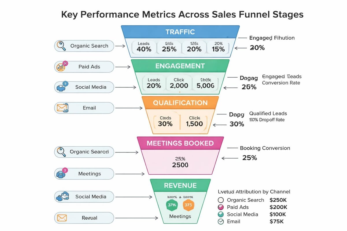 Sales funnel analytics dashboard