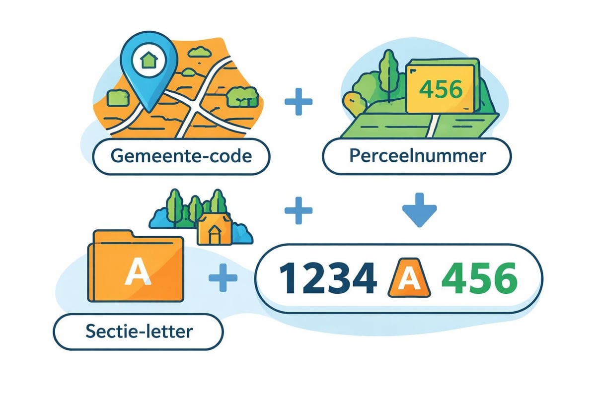 Kadastrale perceel identificatie systeem