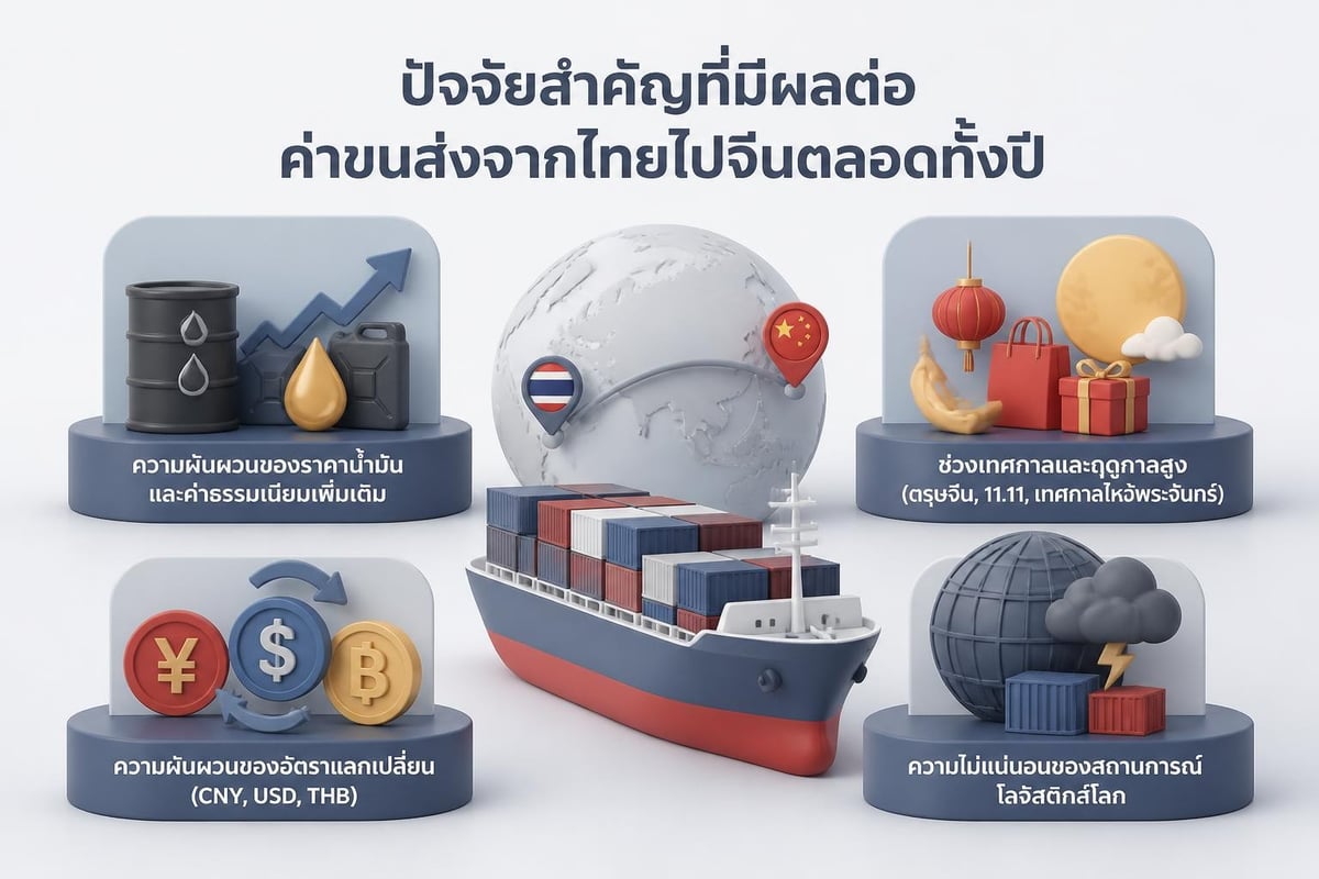 Factors affecting shipping costs to China