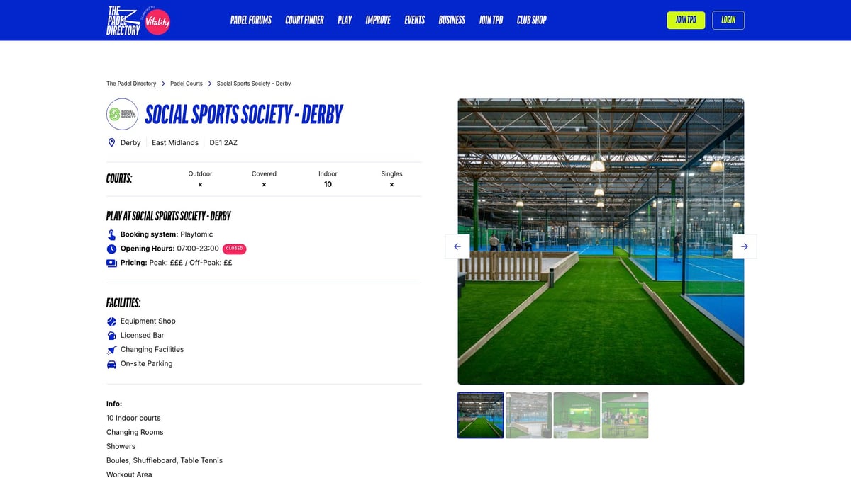 7 Best Places To Play Padel UK in 2025 - Social Sports Society – Derby