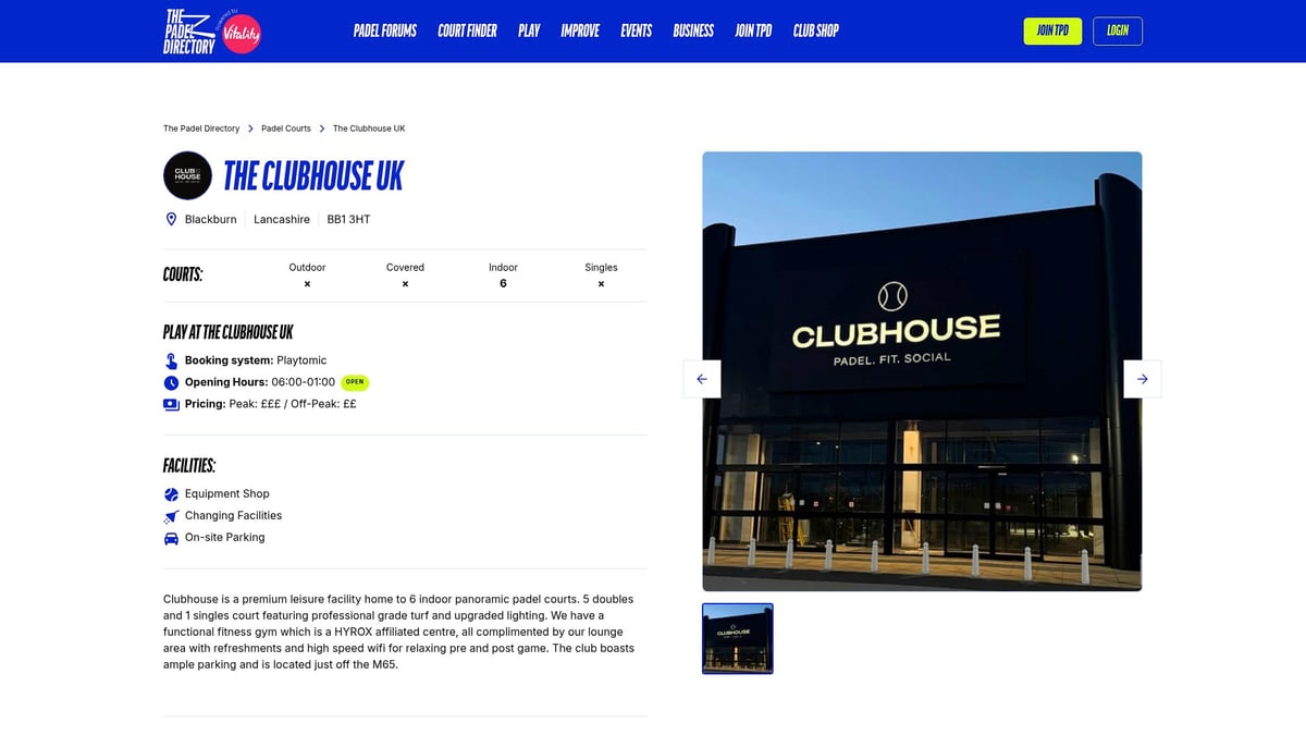 7 Best Places To Play Padel UK in 2025 - The Clubhouse UK – Blackburn