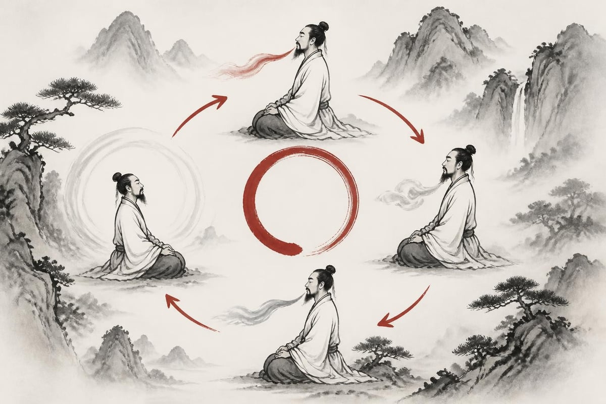 Four-part breathing cycle