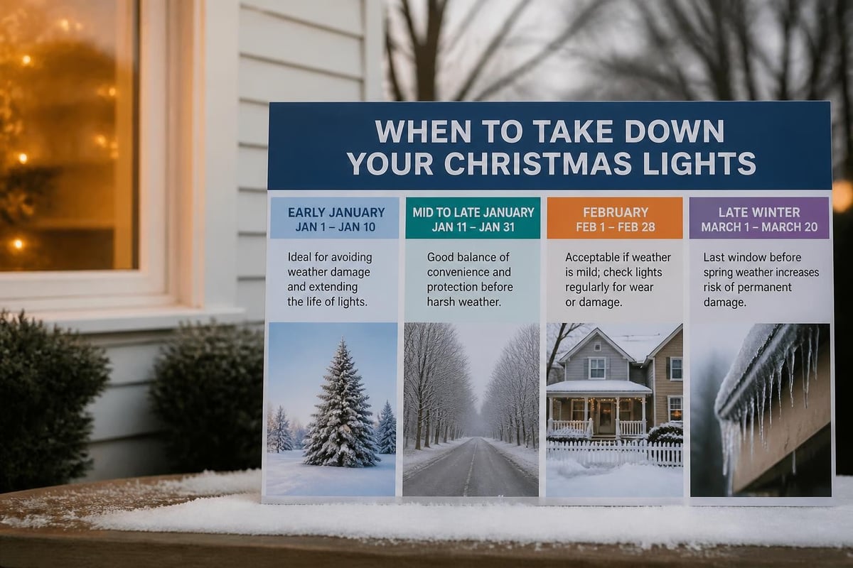 Christmas light removal timeline