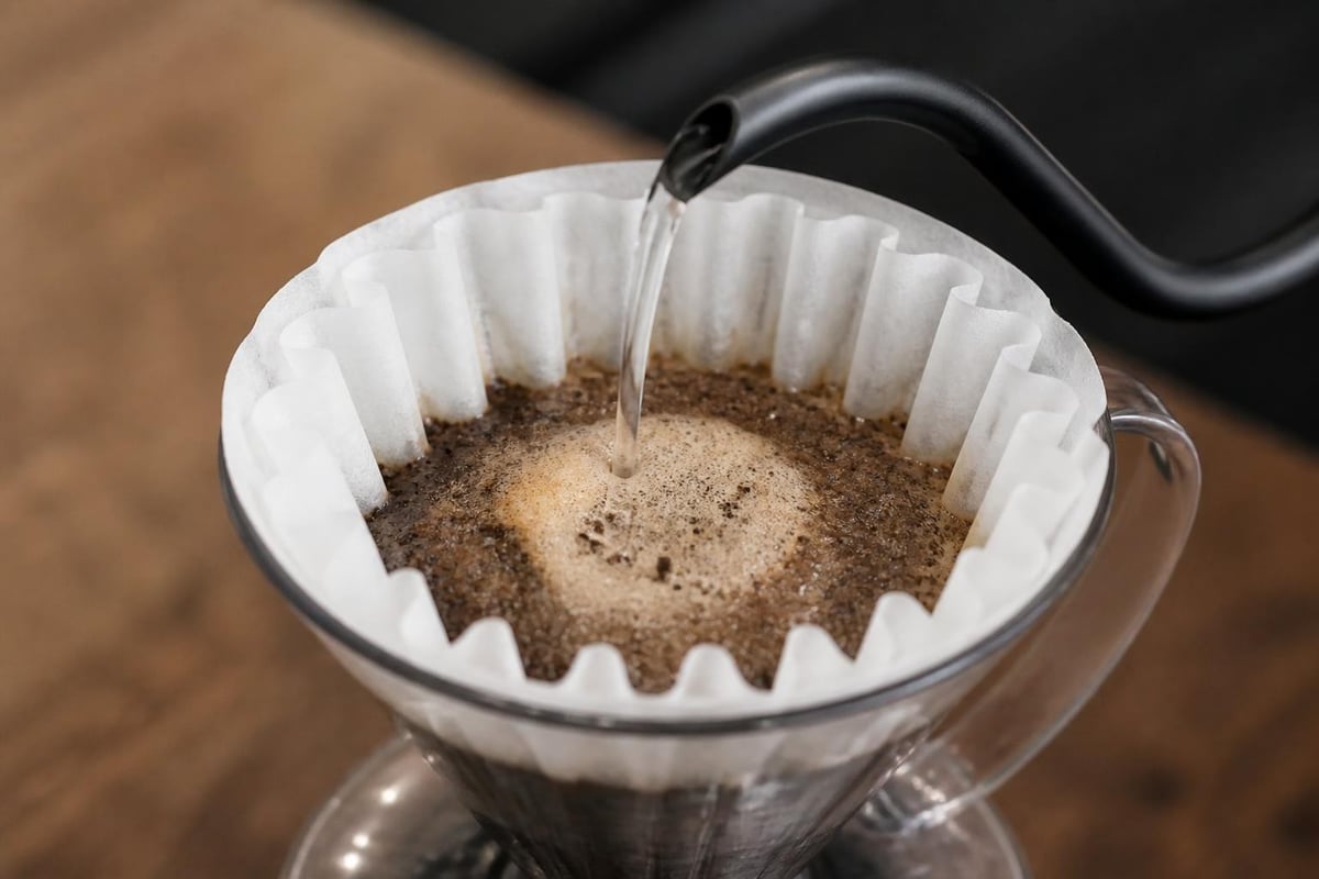 Pour-over pouring technique