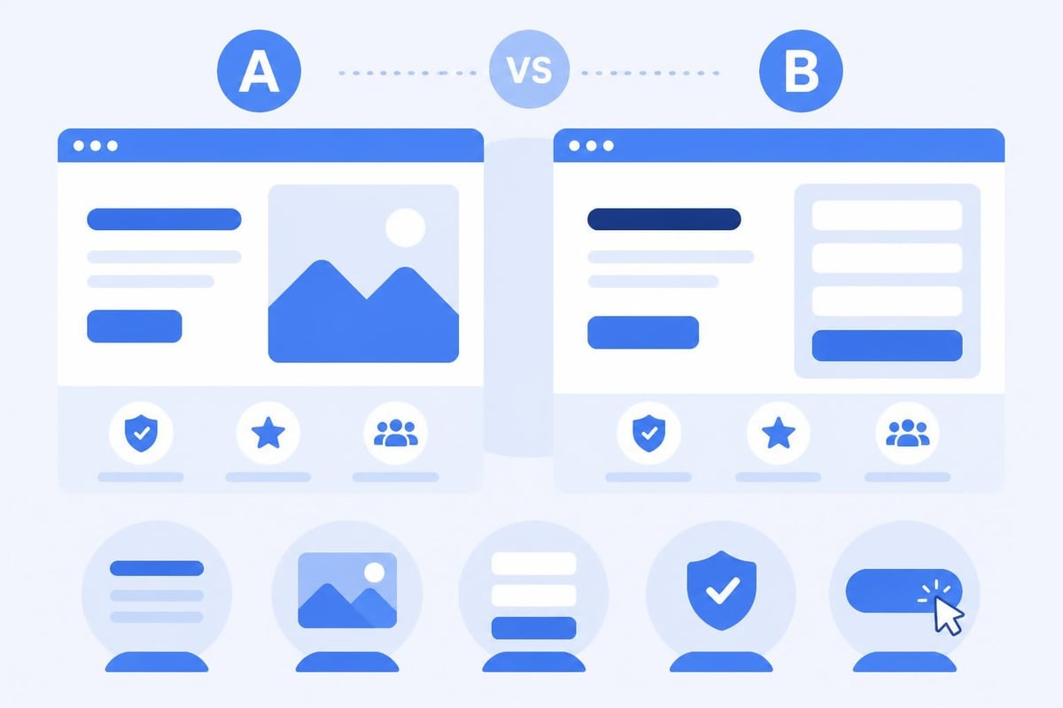 Landing page AB testing elements