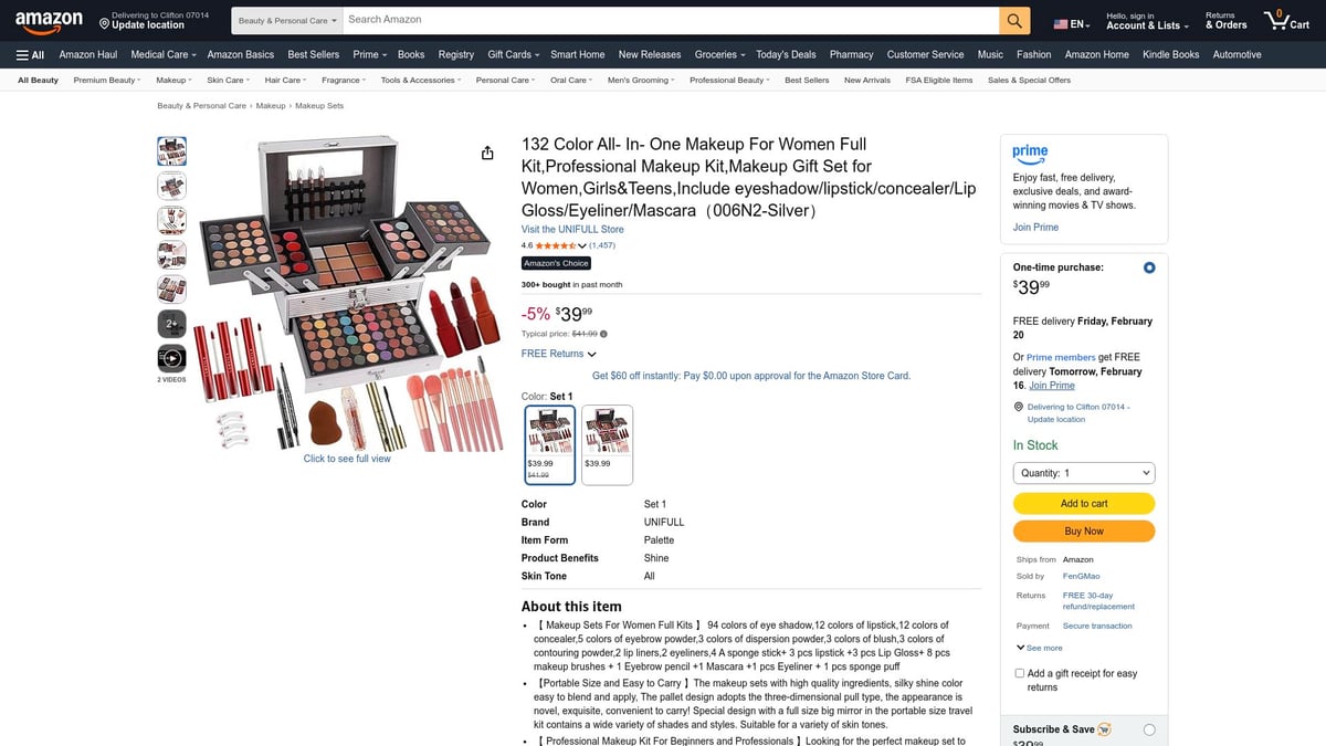 Top 8 Best Makeup Set Picks for Glowing Looks in 2026 - UNIFULL 132 Color All-In-One Makeup Kit