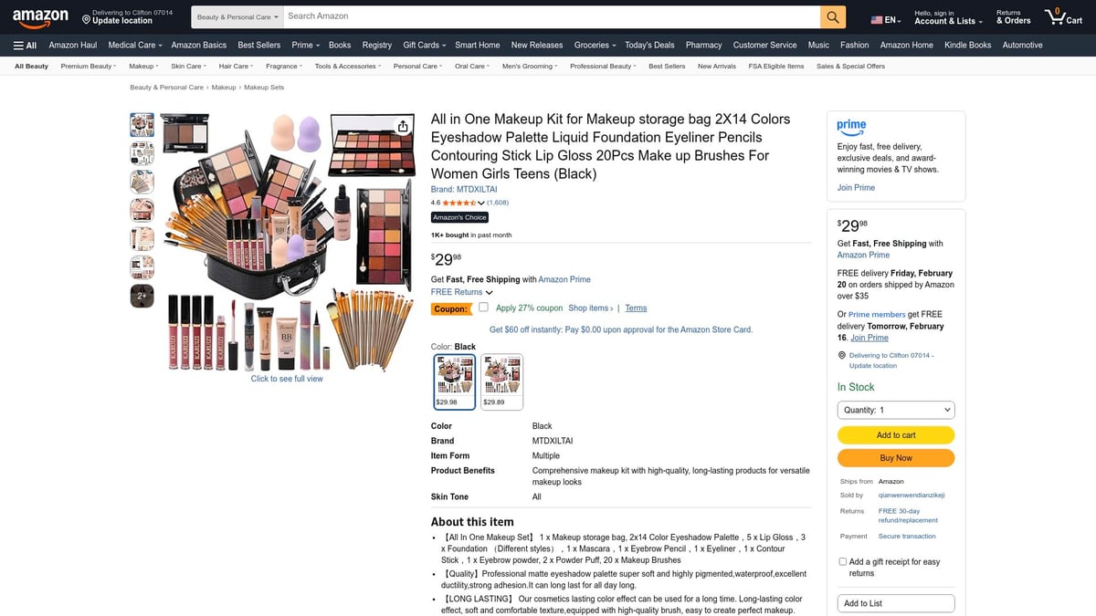 Top 8 Best Makeup Set Picks for Glowing Looks in 2026 - MTDXILTAI All-in-One Makeup Kit