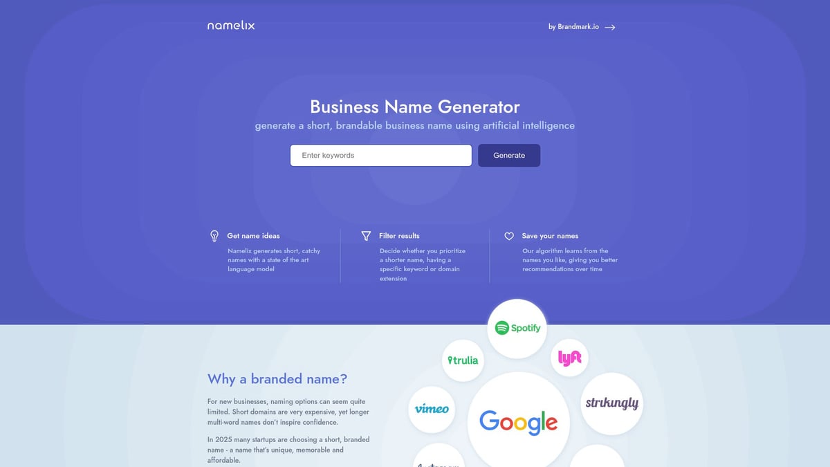 10 Creative Good Names For Online Business Ideas in 2025 - Namelix