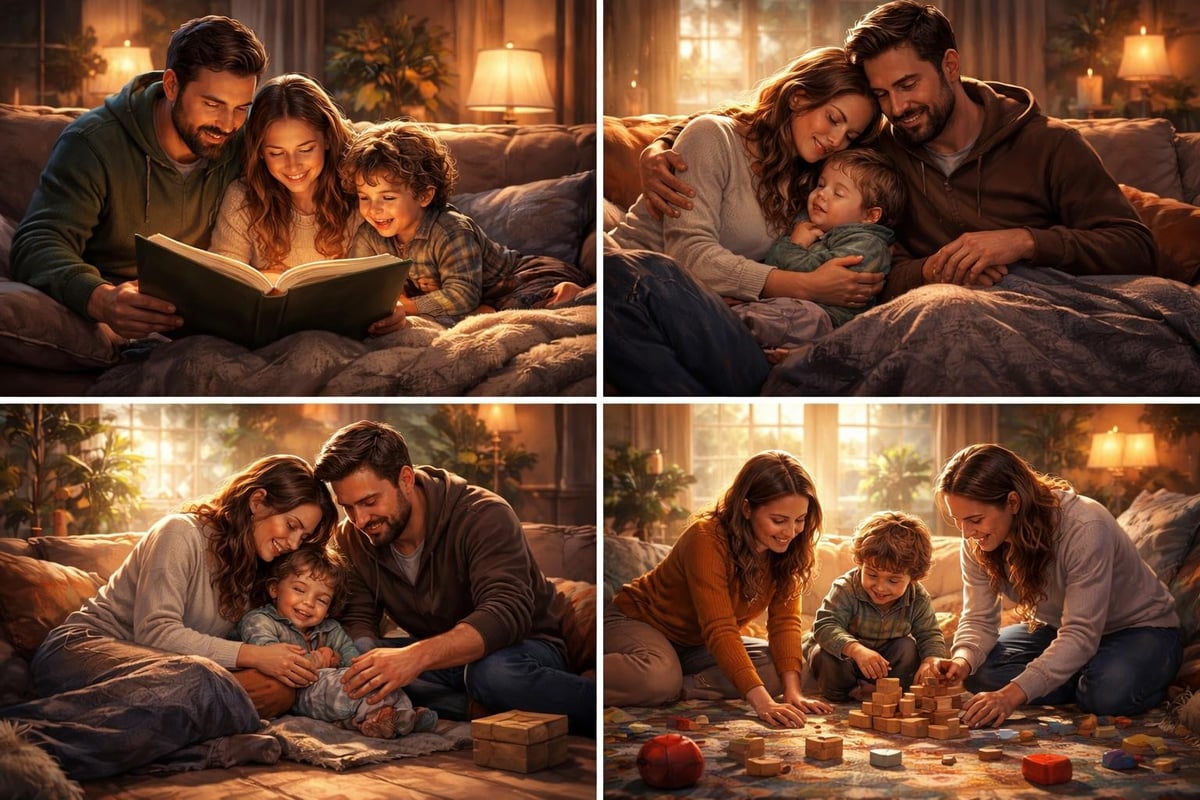 Natural family posing