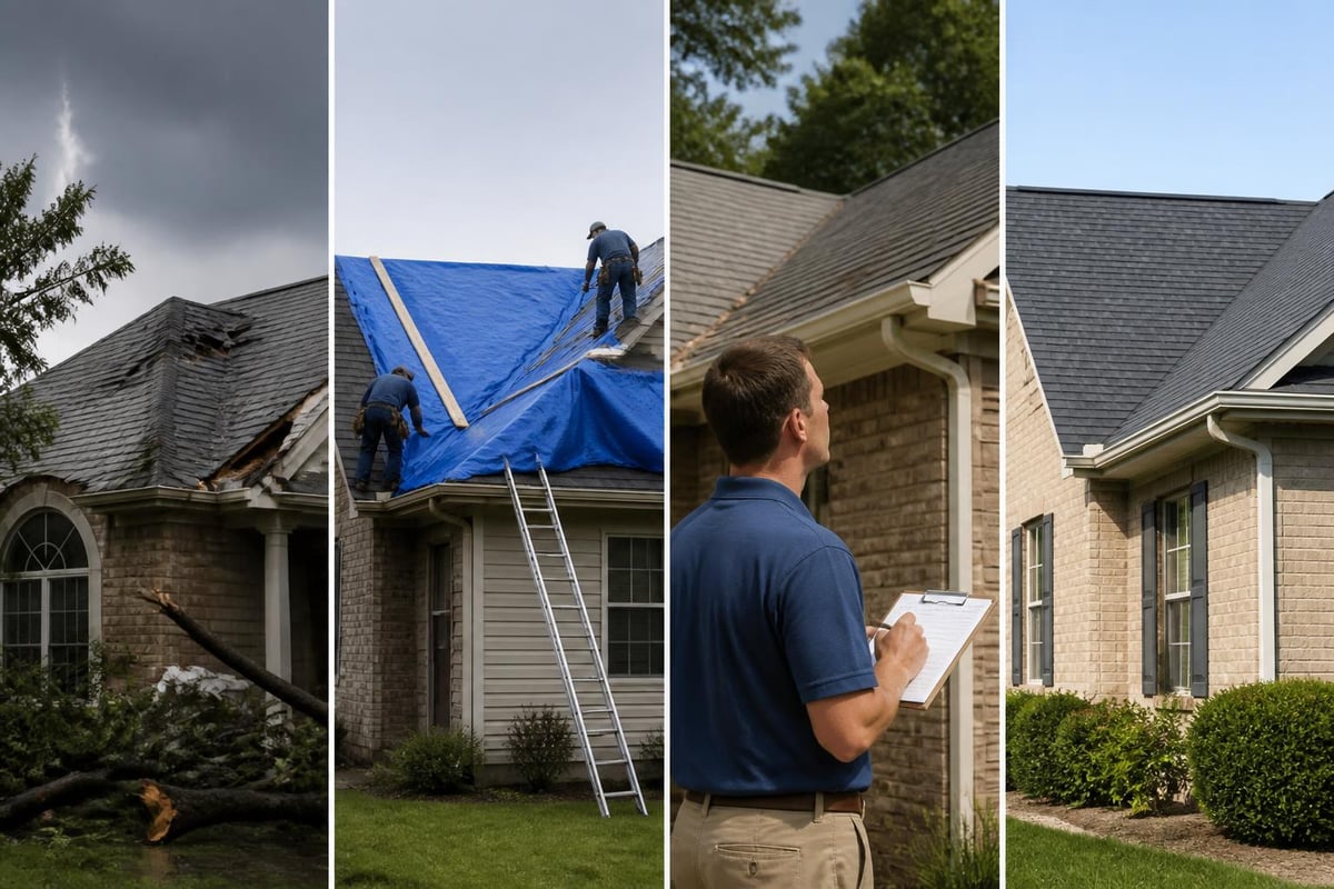 Storm damage emergency response timeline