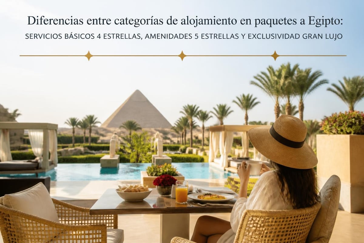 Comparación de categorías hoteleras en Egipto
