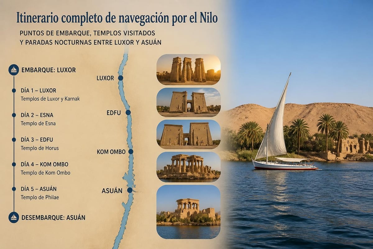 Ruta de crucero por el Nilo