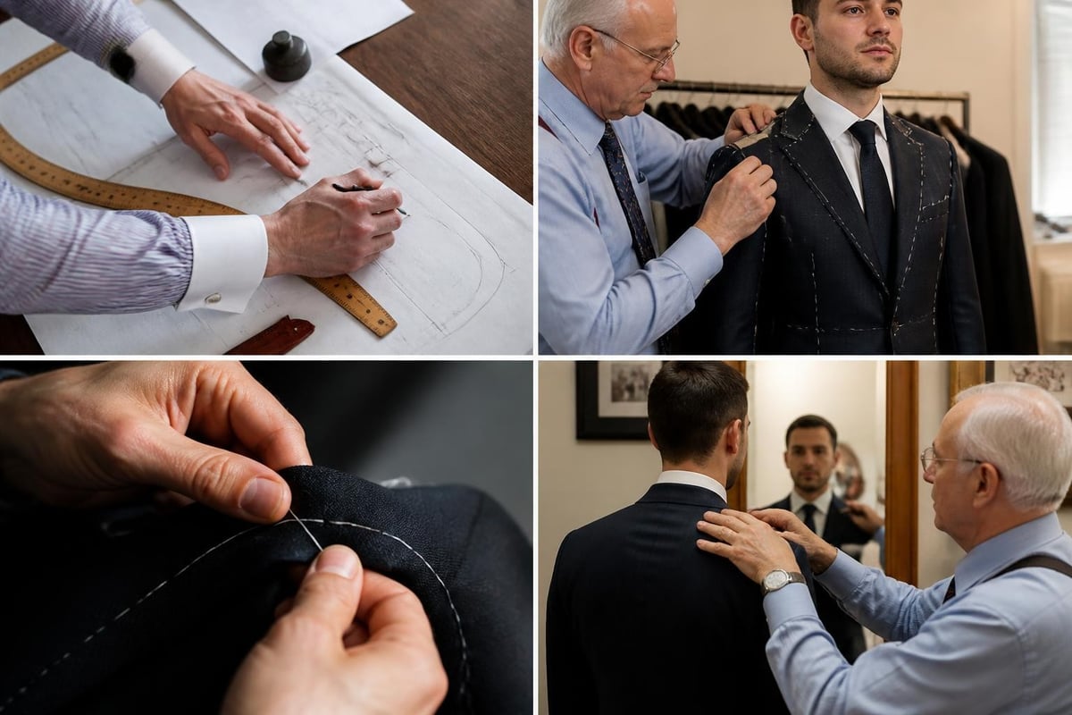 Savile Row bespoke suit creation process
