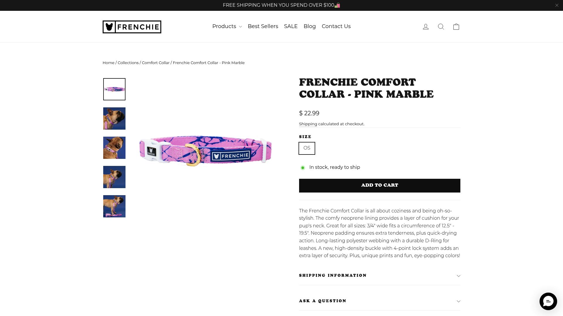 7 Best Dog Collars for French Bulldogs in 2025 - Frenchie Comfort Collar – Pink Marble