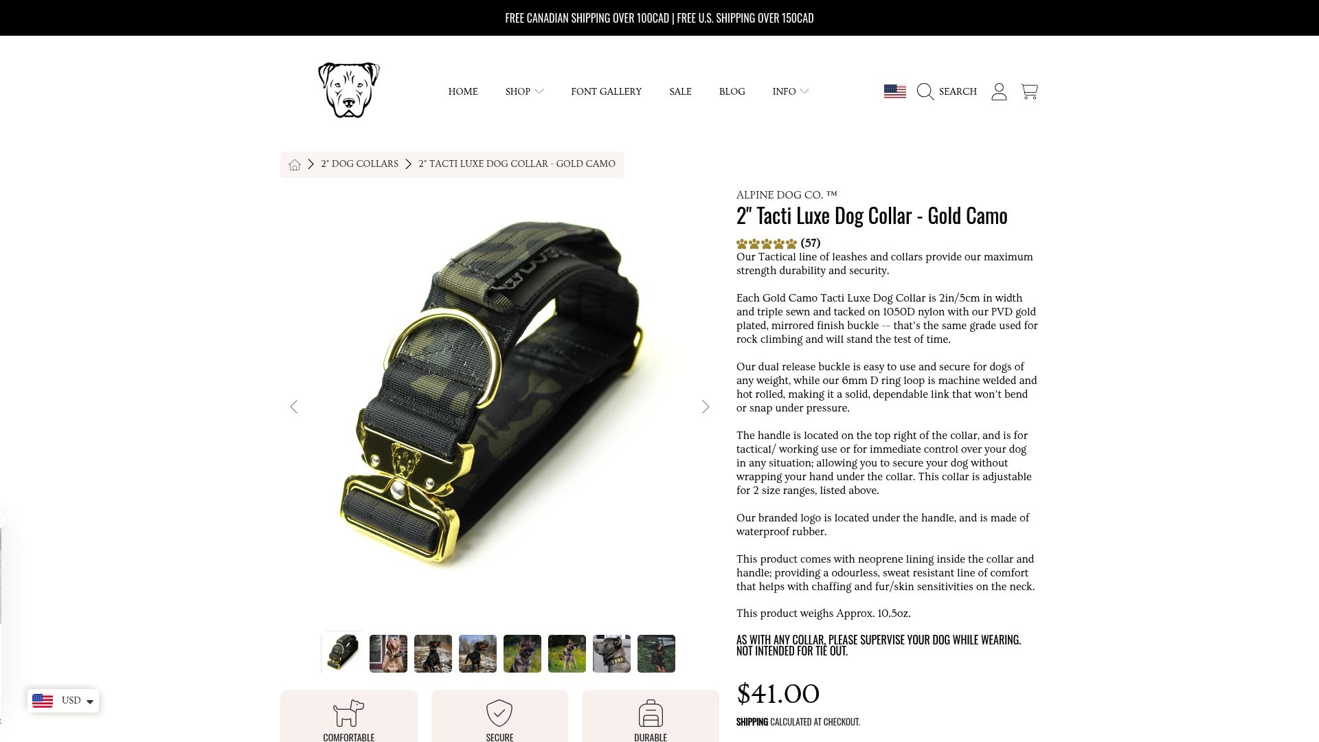 7 Best Dog Collars for French Bulldogs in 2025 - 2-Inch Tacti Luxe Gold Camo Dog Collar
