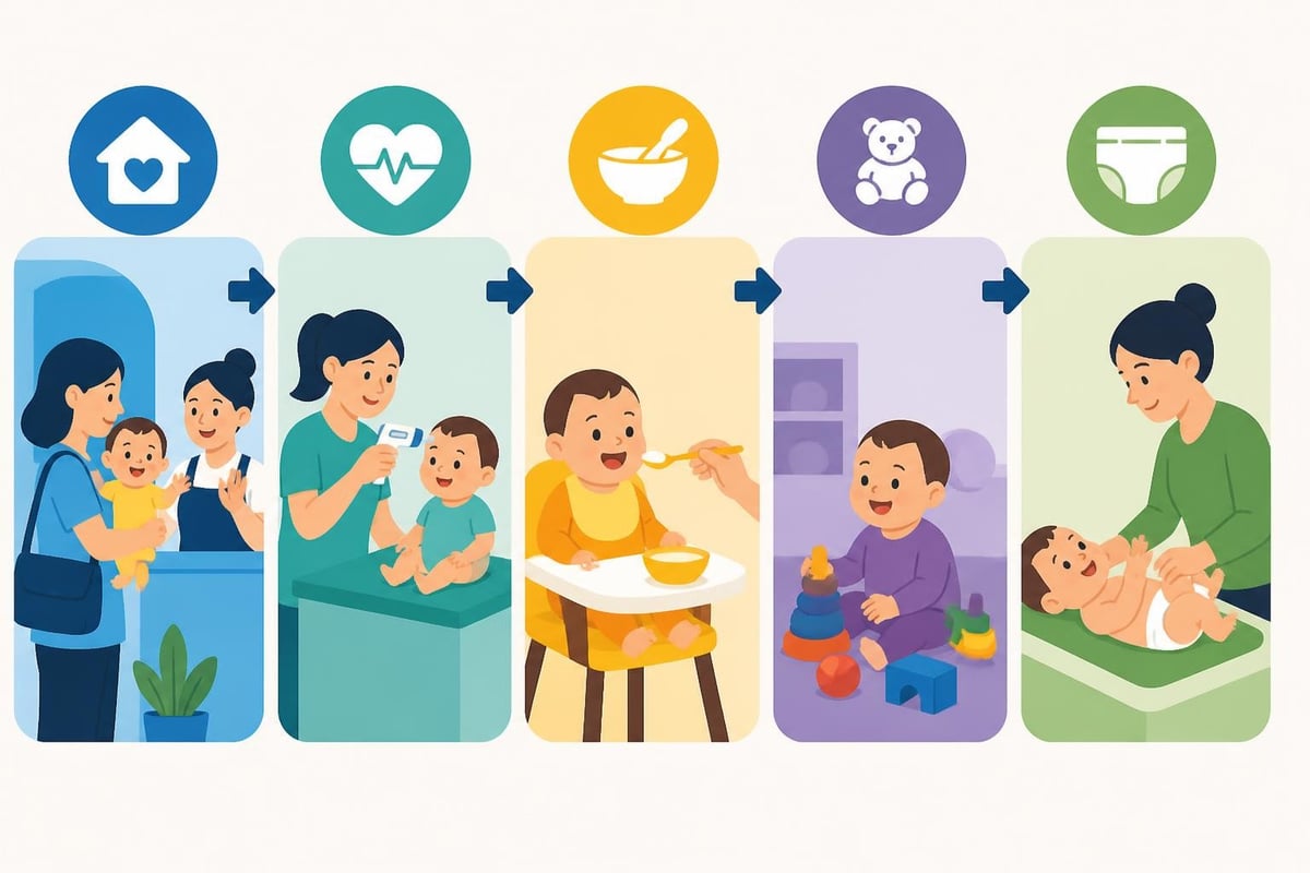 Morning infant care routine