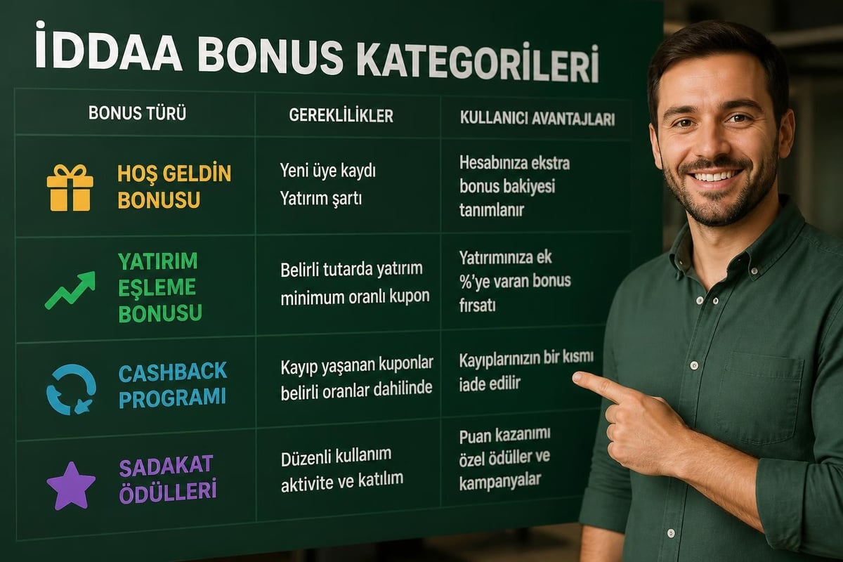 Bonus türleri karşılaştırması