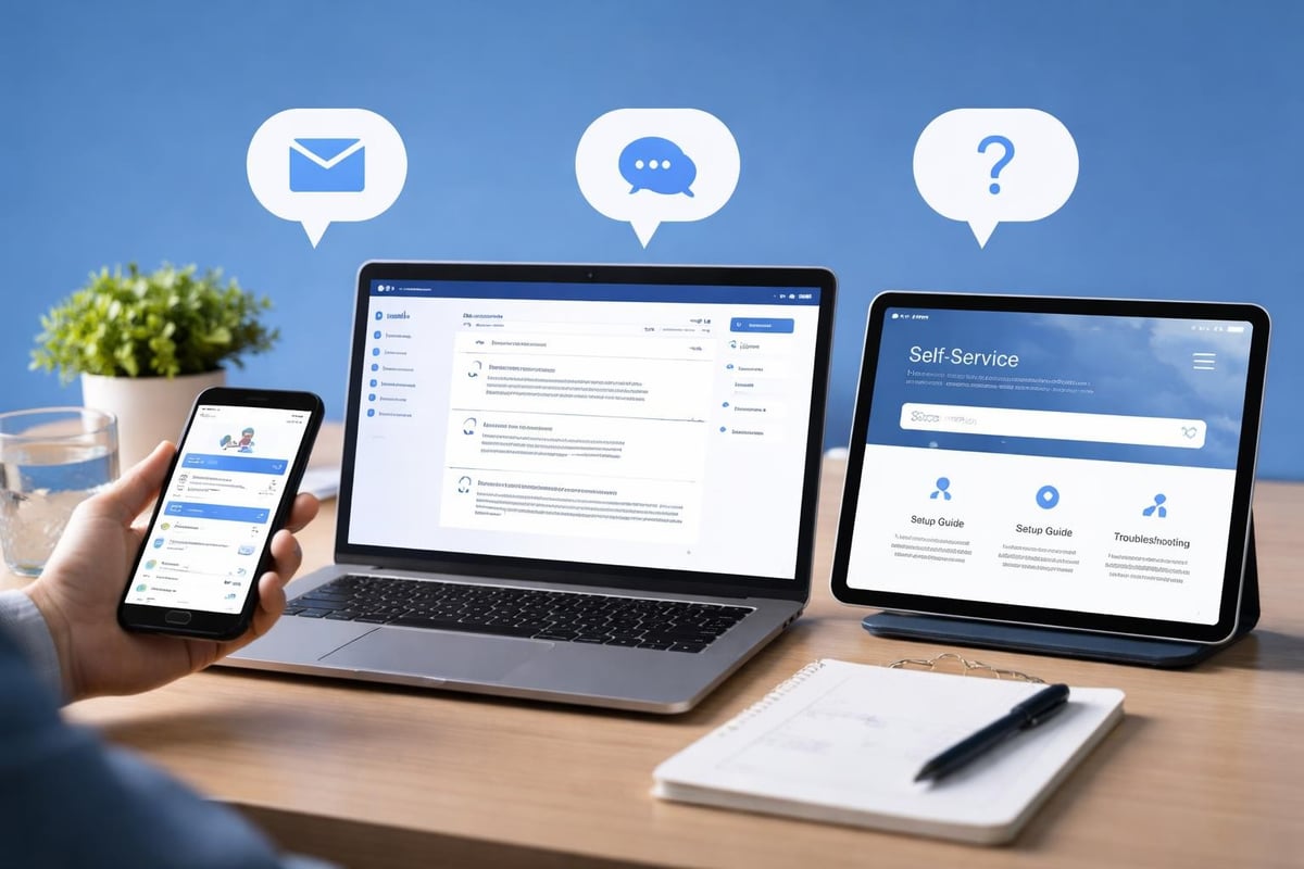 Customer support channels for eSIM