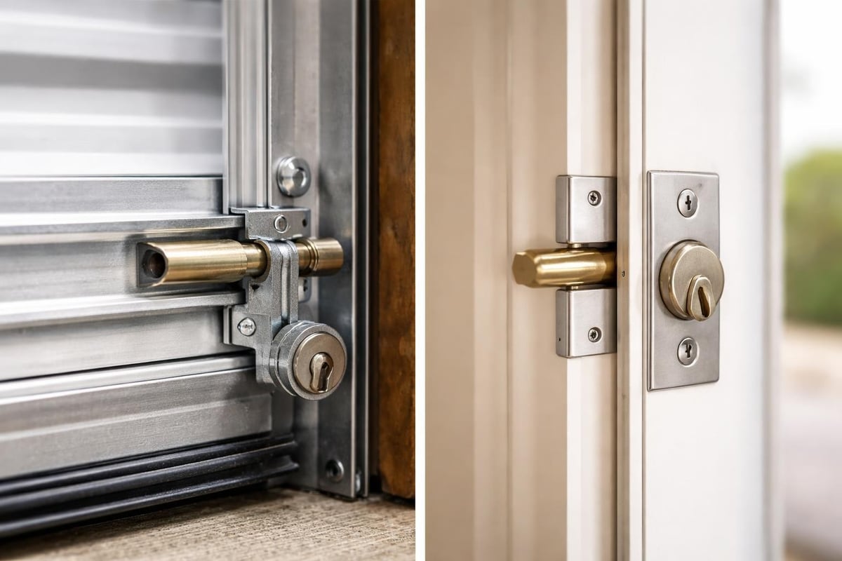How rolling door locks engage