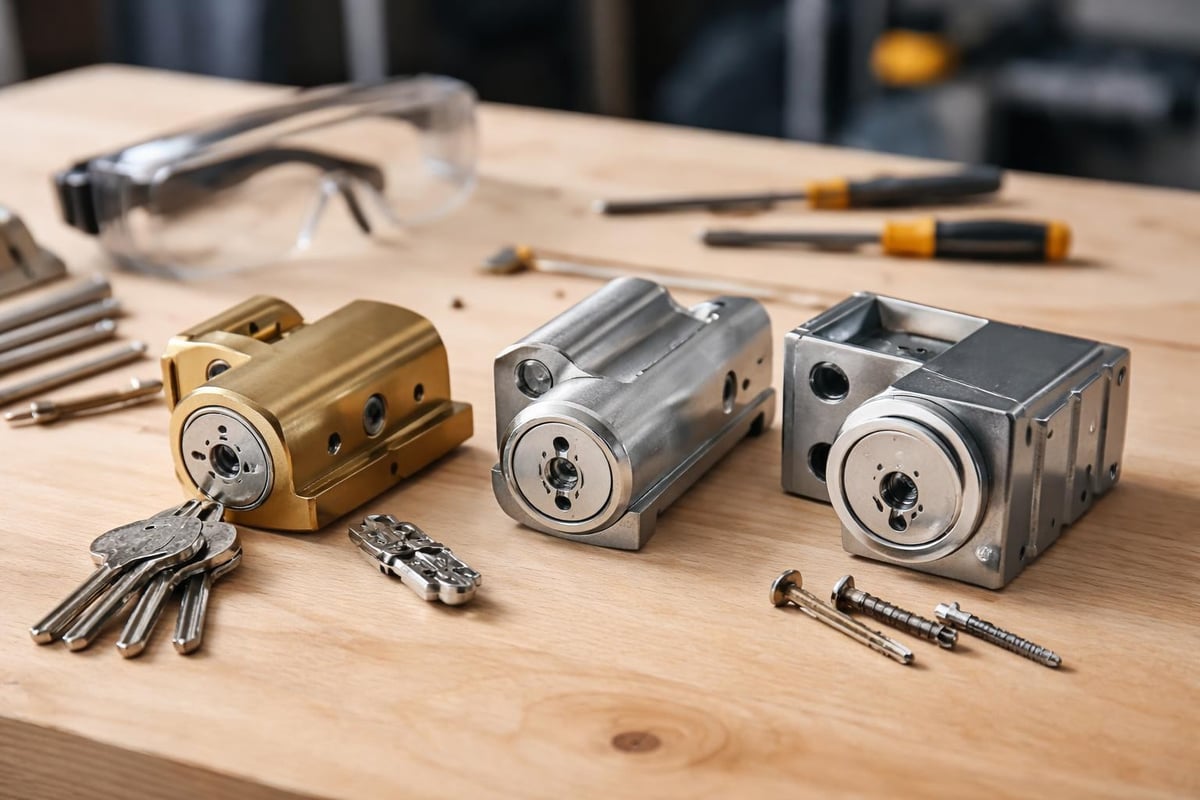 Rolling door lock security features