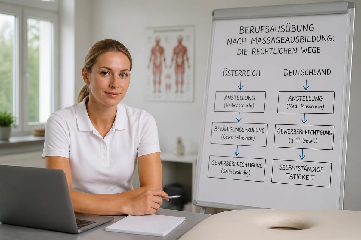 Rechtliche Ausbildungswege Massage
