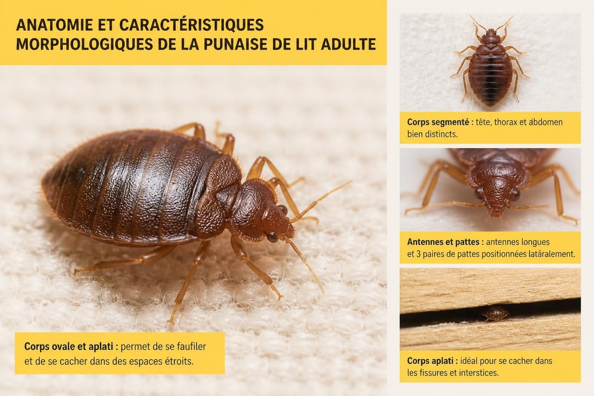 Anatomie détaillée de la punaise