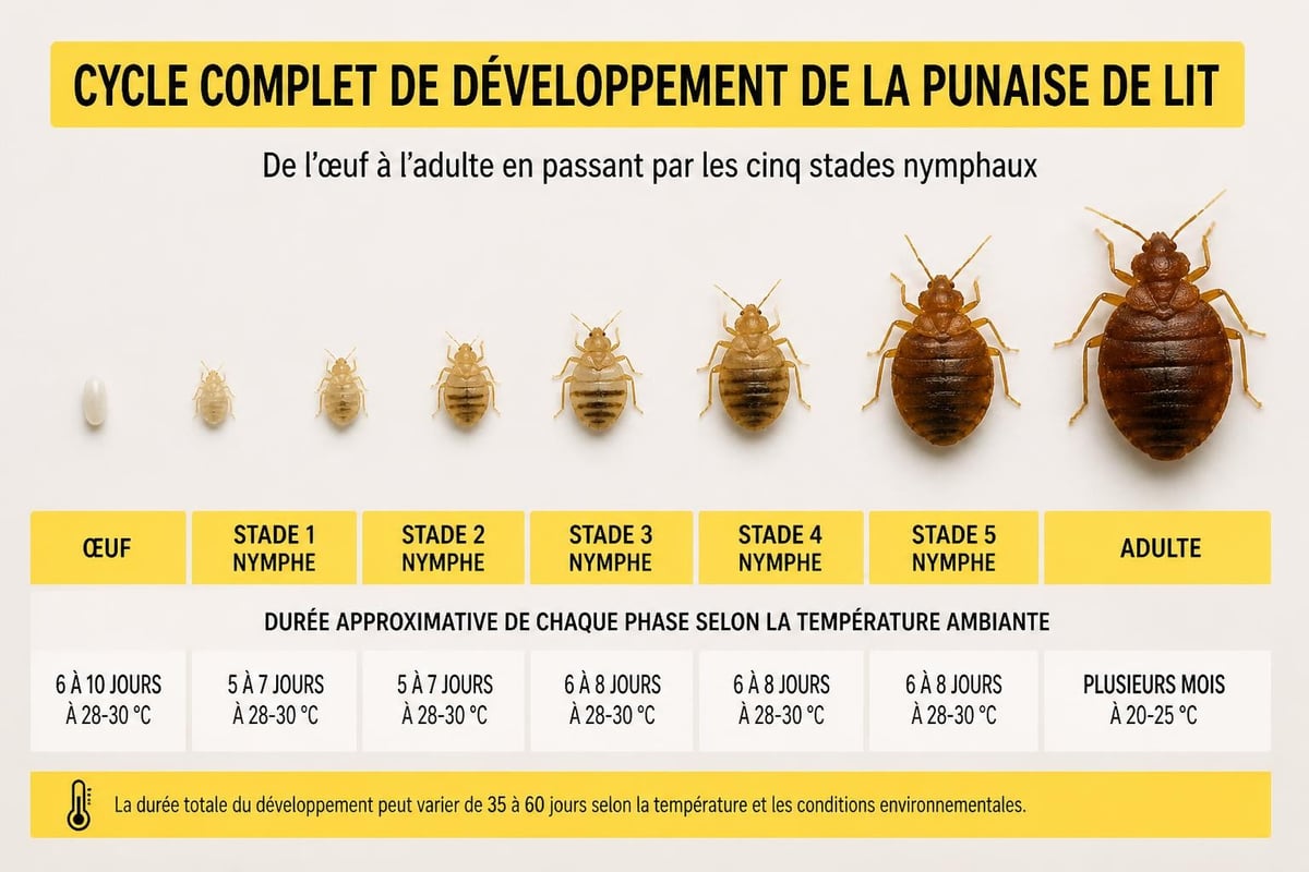 Cycle de vie de la punaise